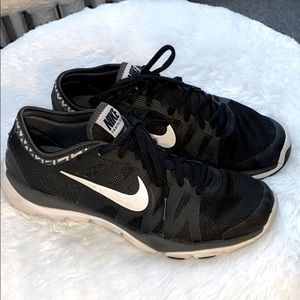 Black Nike running sneakers